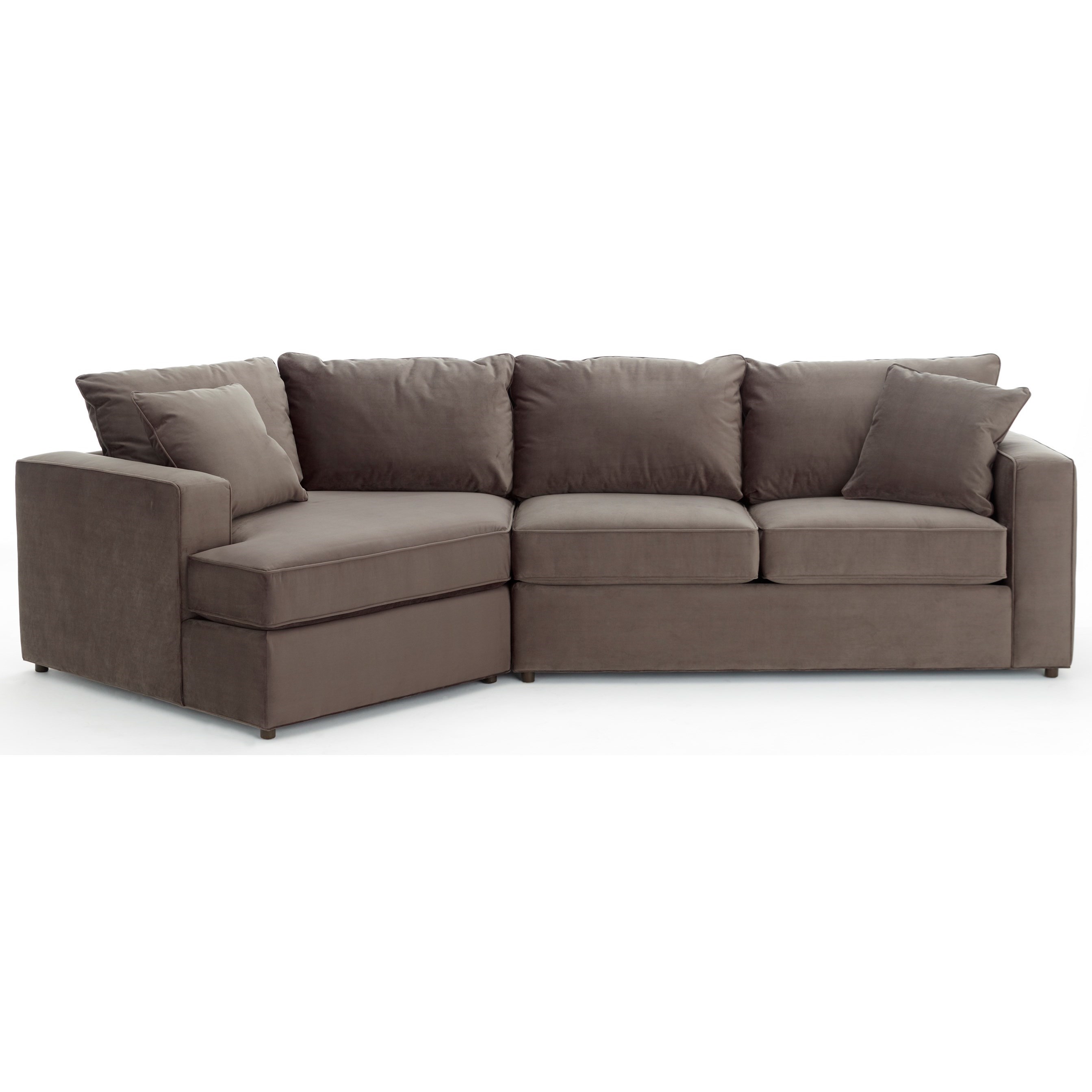 Norwalk Milford 944597+56Gray Sectional Sofa with Track Arms, Loose